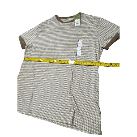 XL - Mens Striped Short Sleeve Standard Fit T-Shirt - Goodfellow Co - Brown SzXL - Picture 6 of 6